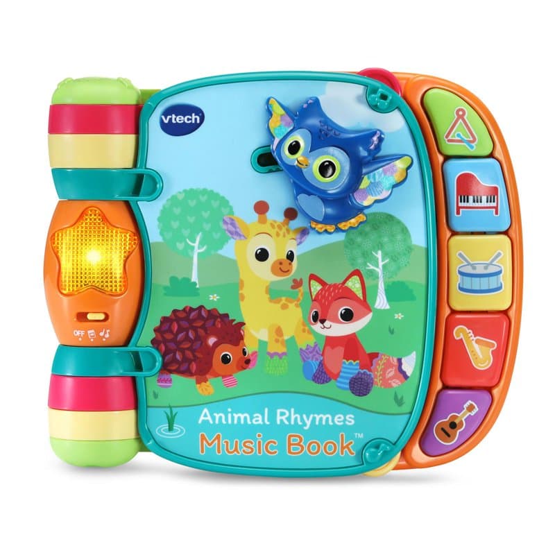 VTech Animal Rhymes Music Book with light-up buttons